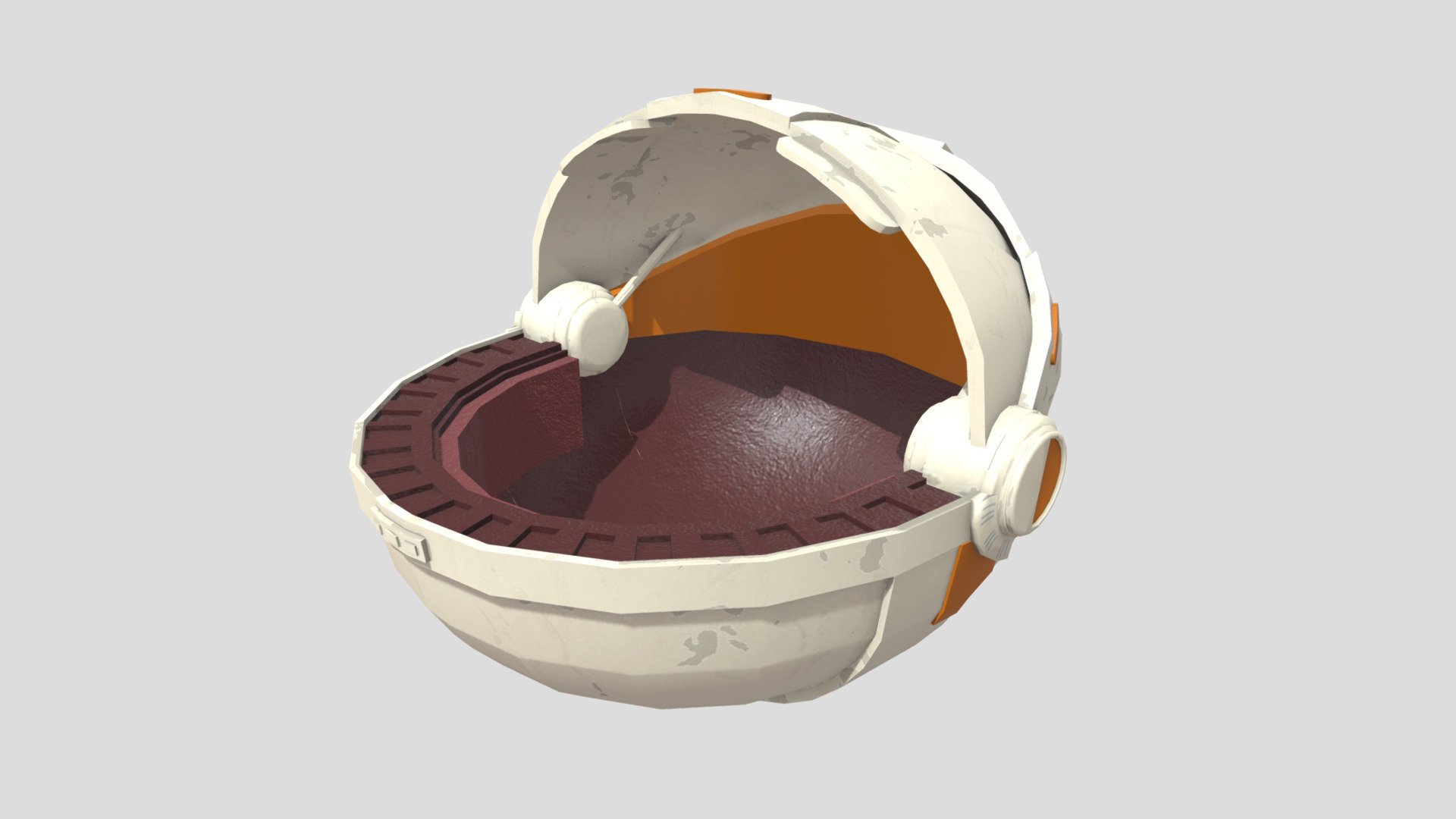 Along with my Baby Yoda model, I made his pod to go along with him 3d model