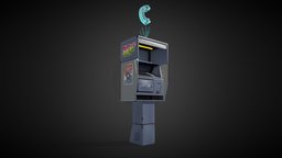 SciFi Phone Booth booth, phone, substancepainter, substance, photoscan, scifi, sci-fi