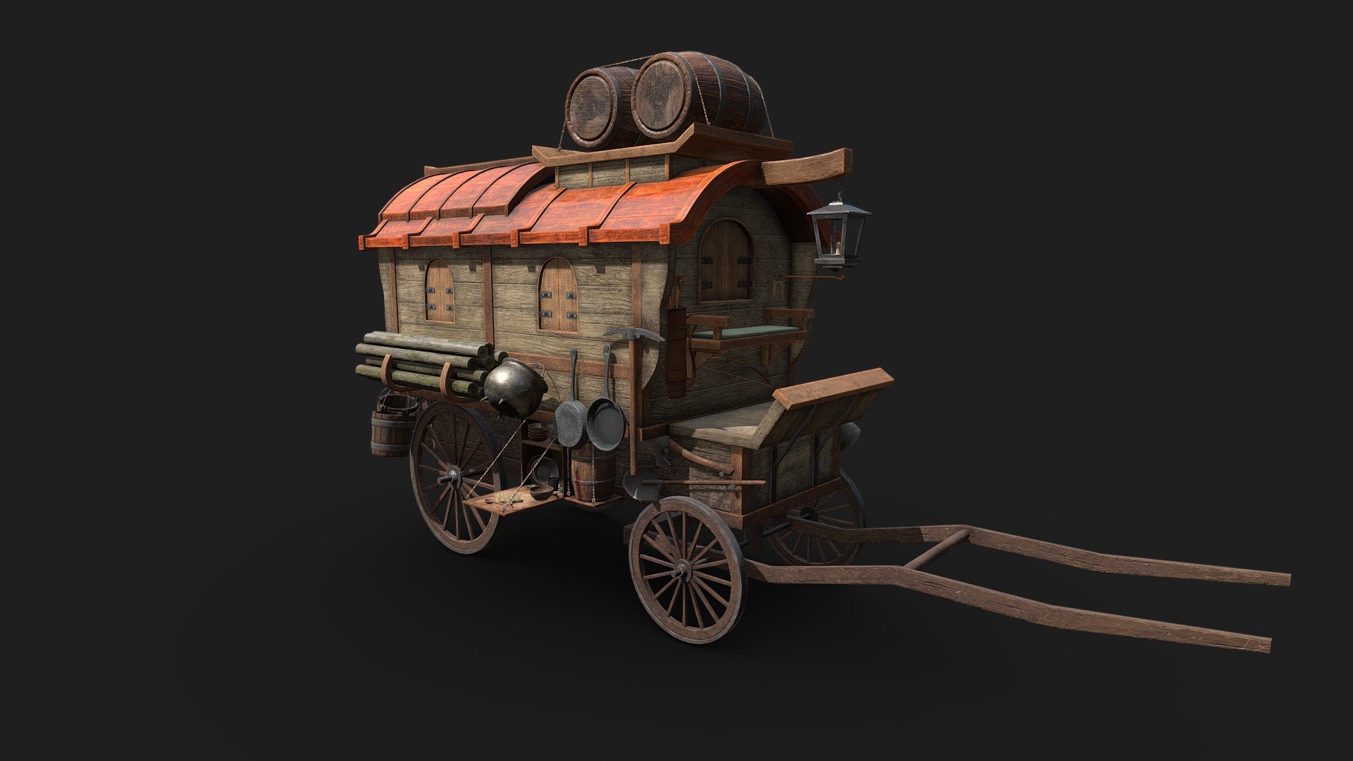 This cart was made as my graduation project on the course - Legendary Game Dev.
It took 2 months to work with this model with breaks.
It has 2 texture sets 4k.
Link to the project in ArtStation:
https://www.artstation.com/artwork/1xlLd8 - Old cart - 3D model by Sergey_Pavlov 3d model