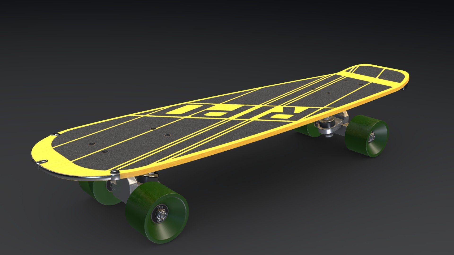 LSSR board - RIPO LSSR skateboard 1980s - Buy Royalty Free 3D model by Geug 3d model