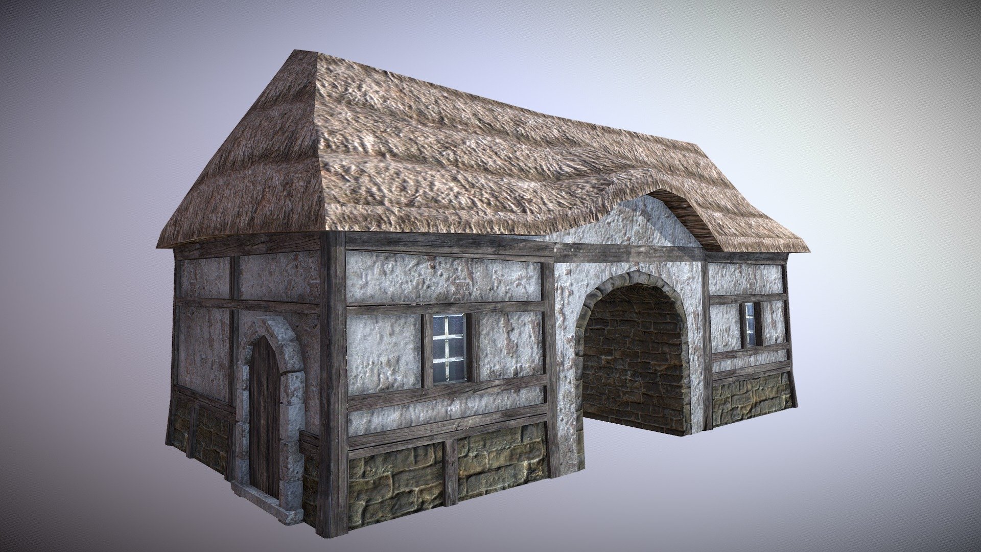 Game ready model - Farm House - Buy Royalty Free 3D model by Dexsoft Games (@dexsoft-games) 3d model