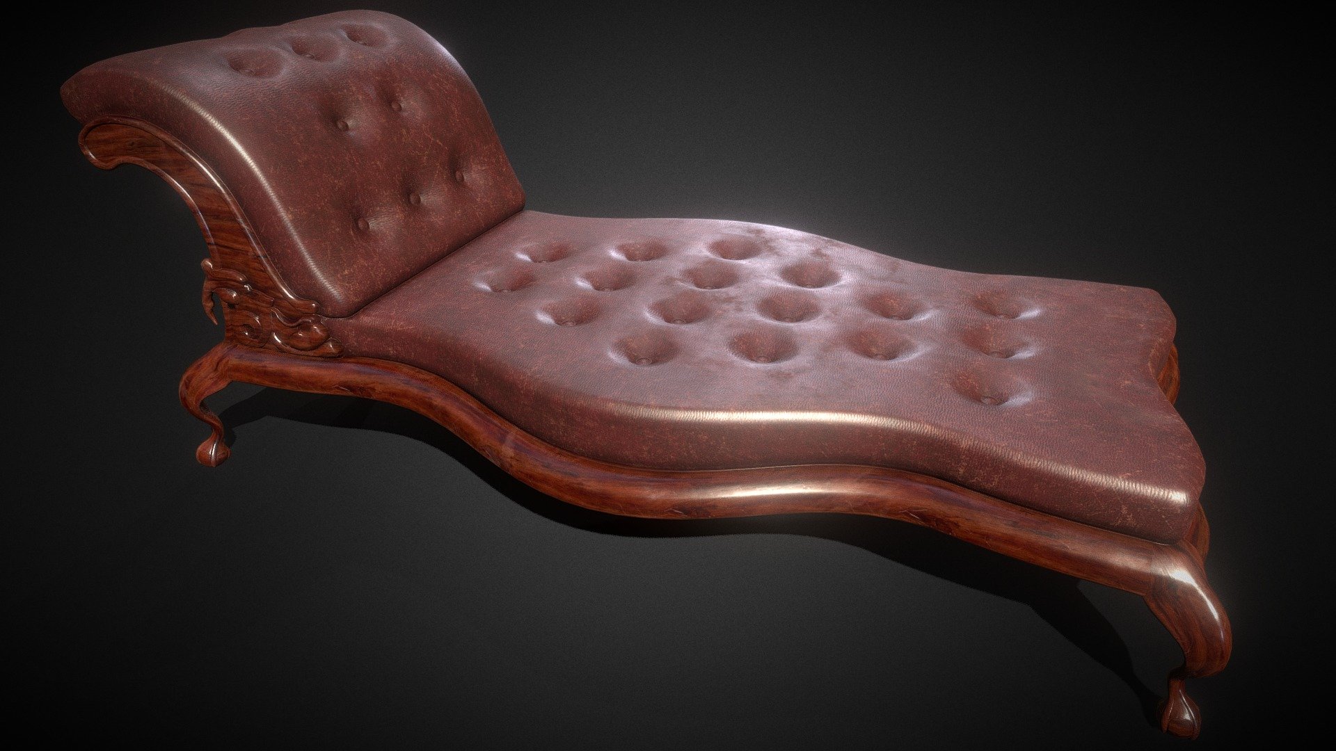 This is an old victorian Couch. It is suitable for use as a higher resolution LOD in a video game or in anything else. It was made with ZBrush, Maya, Substance Painter, Quixel Suite and Photoshop. It has PBR Textures 3d model