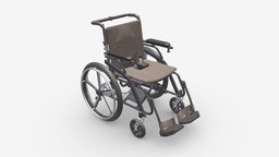 Hybrid manual and power wheelchair wheel, care, powered, wheelchair, invalid, hybrid, manual, healthcare, mobility, injury, 3d, pbr, chair, medical, person