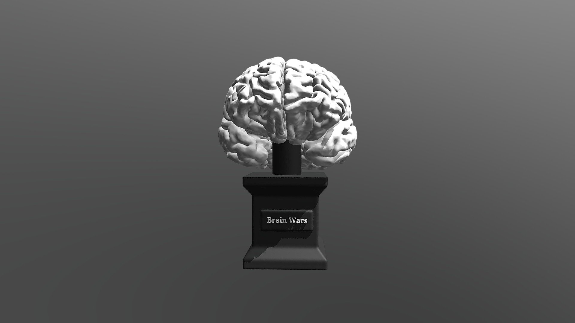 Brain Wars contest prize statuette 3d model