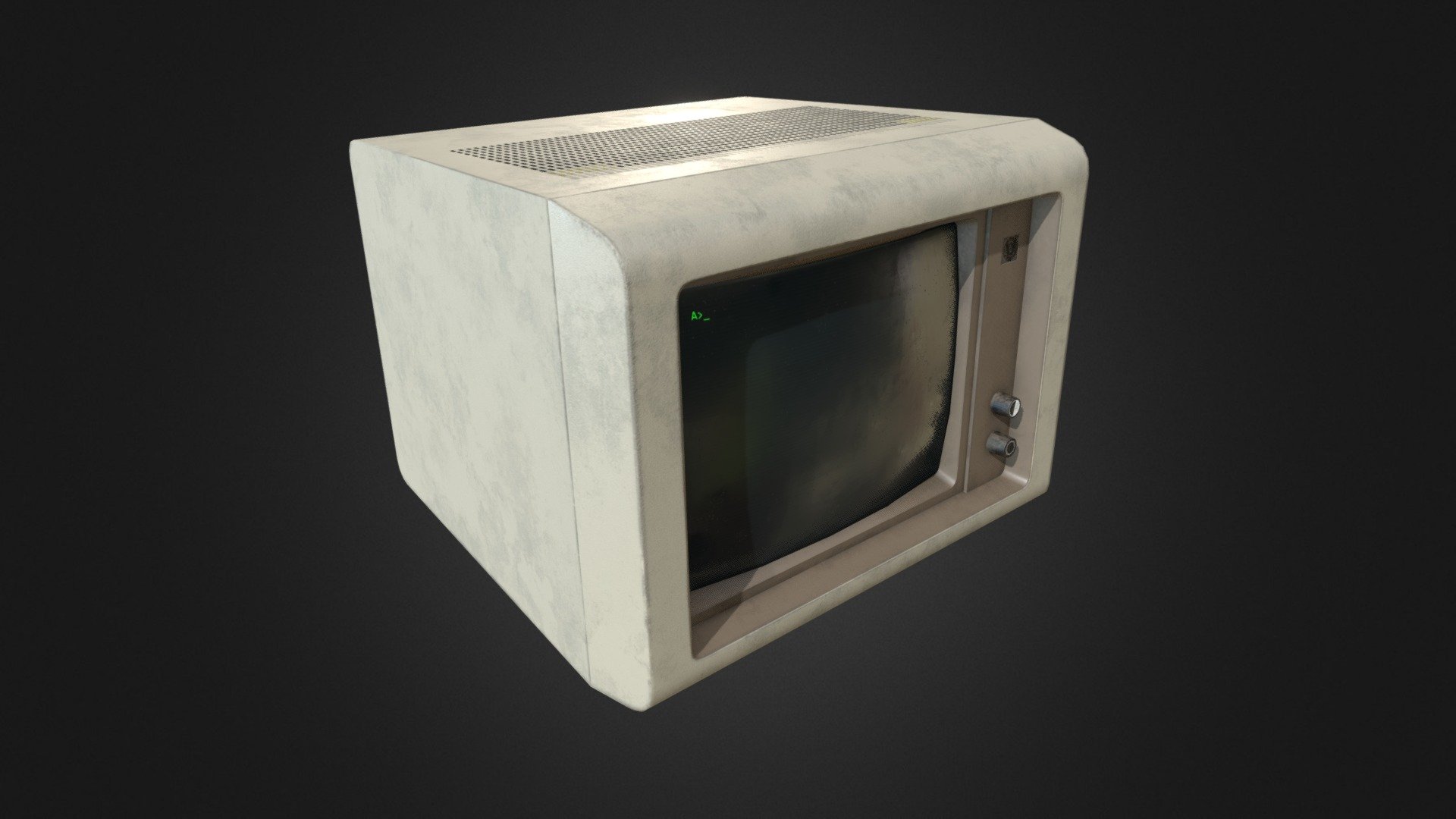 80's Personal Computer Monitor is a 3d lowpoly model inspired in IBM 5150, has been modeled in Blender with hardsurface workflow, and textured in Substance Painter with 4k textures. This model has 614 tris 3d model