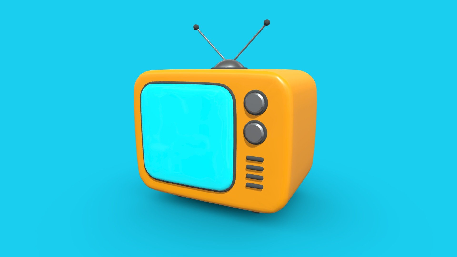 Vintage TV - Download Free 3D model by Ndevisuals (@Wade23) 3d model