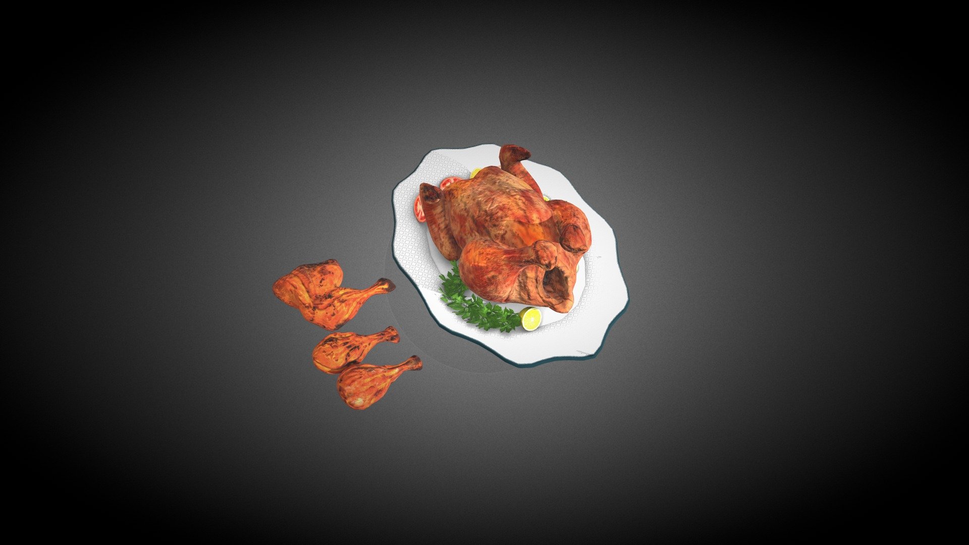 Grilled Chicken Pack contains low poly 3D models of fastfoods with High Quality textures to fill up your game environment. The assets are VR-Ready and game ready. 

Total Polygons - 21570

Total Tris - 37462

For Unity3d (Built-in, URP, HDRP) Ready Assets visit our Unity Asset Store Page

Enjoy and please rate the asset!

Contact us on for AR/VR related queries and development support

Gmail - designer@devdensolutions.com

Website

Twitter

Instagram

Facebook

Linkedin

Youtube - Grilled Chicken - Buy Royalty Free 3D model by Devden 3d model