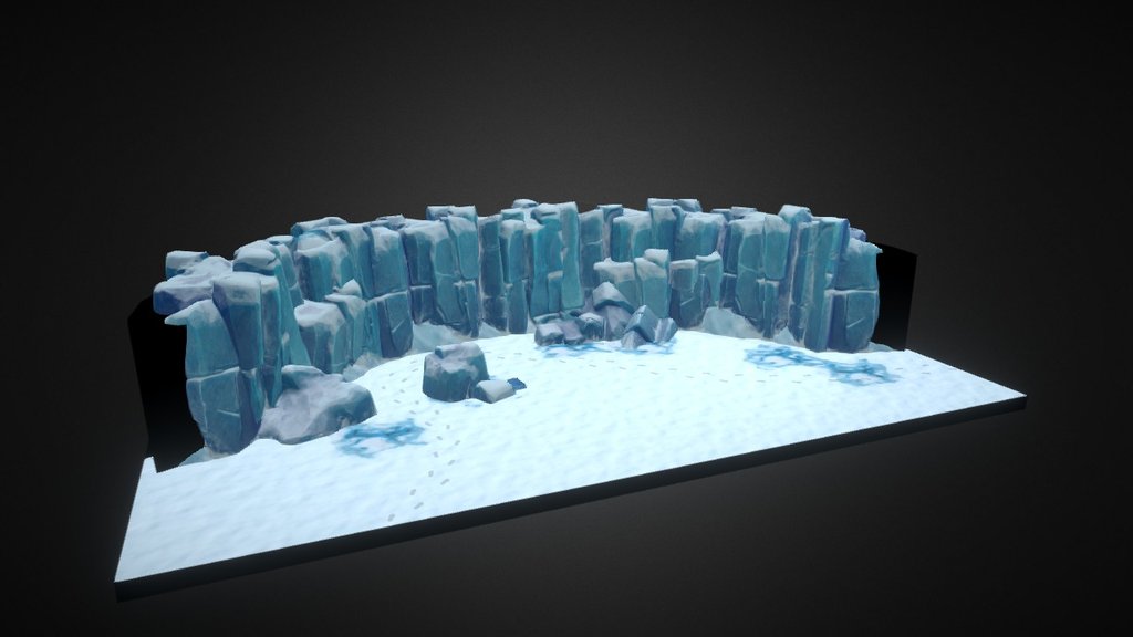 Ice Cliff Kit I made for the Game Runescape 3d model