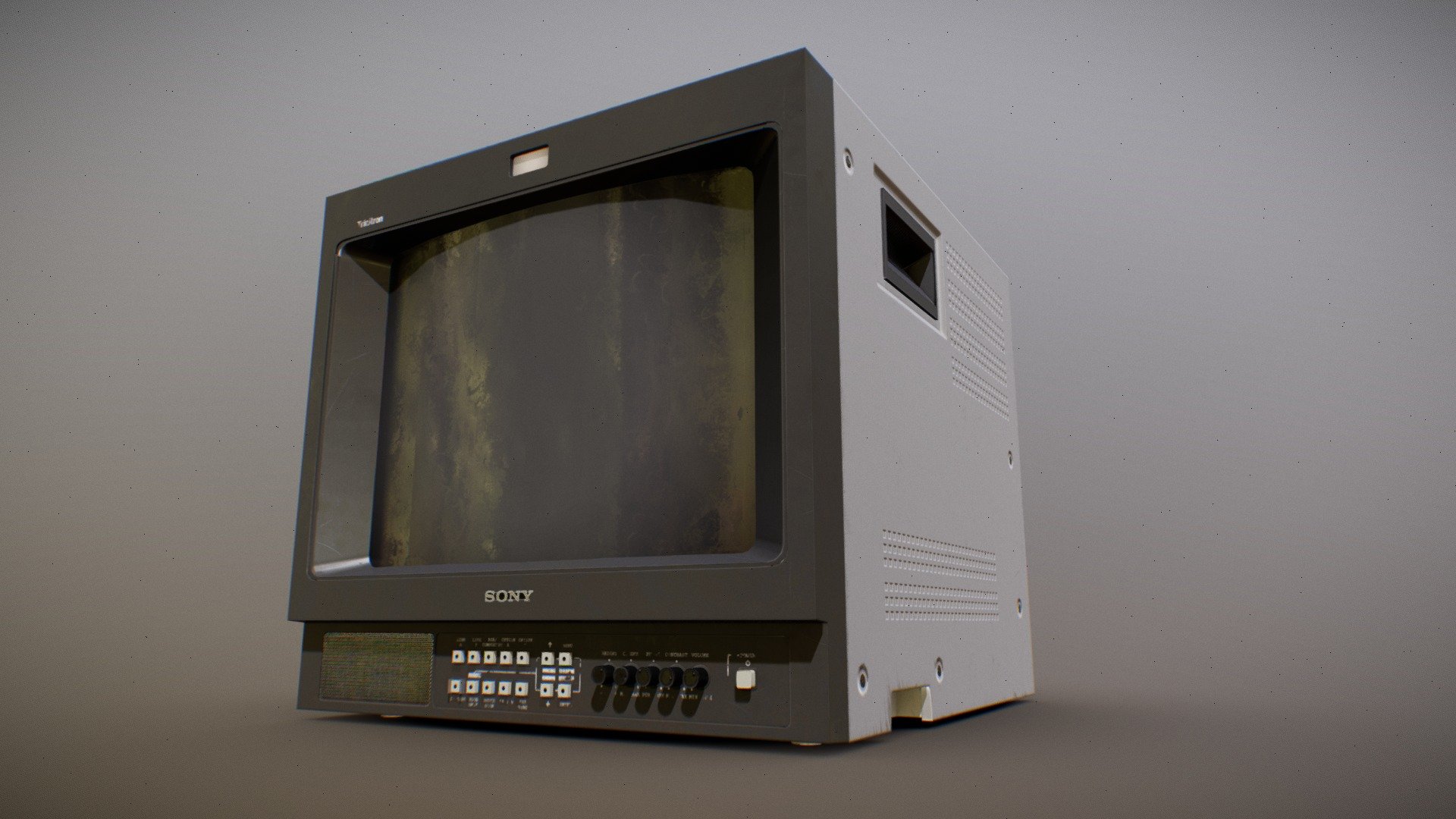 Sony PVM14L2 crt tv model, created in blender, baked in marmoset, and textured in substance - Sony PVM-14L2 CRT TV - Download Free 3D model by Poring 3d model