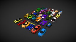 Mobile Toon Cars cars-vehicles, unity3d, low-poly, blender