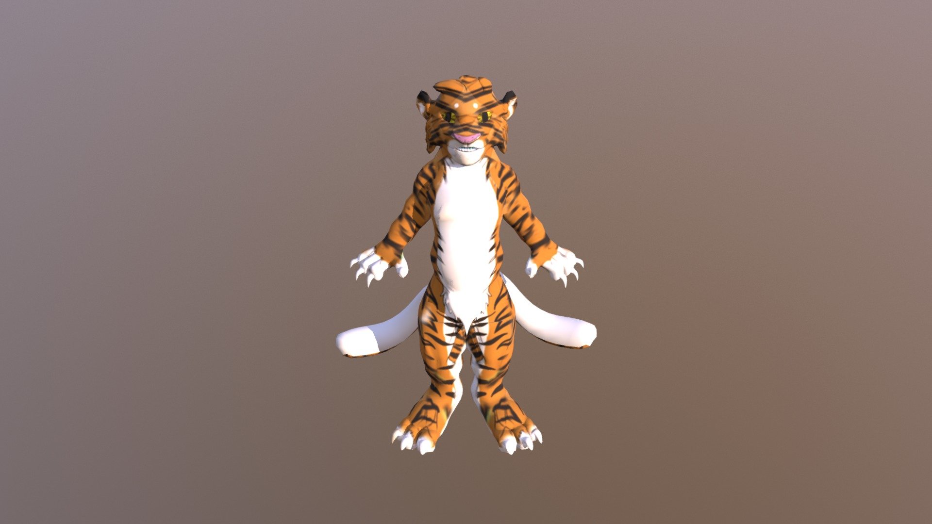 Cartoonis tiger for cartoon use - Cartoon Tiger - 3D model by Saad 3D Artist (@saadajmal) 3d model