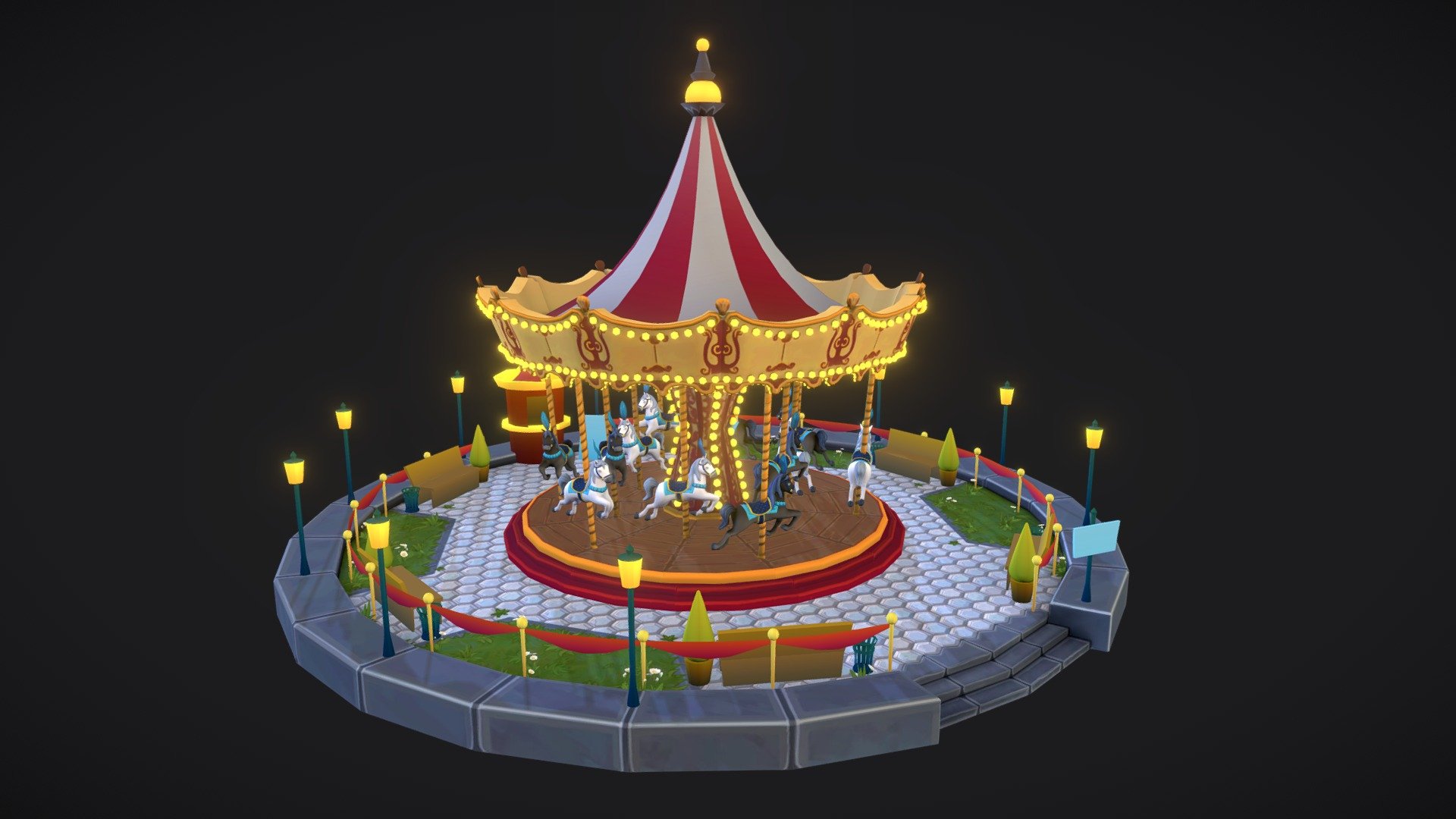 Work in progress

Still a lot to do :) - WIP CGMA Merry-go-round carousel - 3D model by Enkarra 3d model
