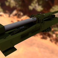 KSP M-65 "Atomic Annie" animated WIP artillery, kerbalspaceprogram, atomic, ksp, wip, workinprogress, cannon, work-in-progress, annie, picatinny, cold-war, atomic-annie, gameasset, gameready