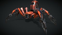 Robo Spider insect, spider, bug, cyber, mecha, substancepainter, blender, blender3d, robot, noai