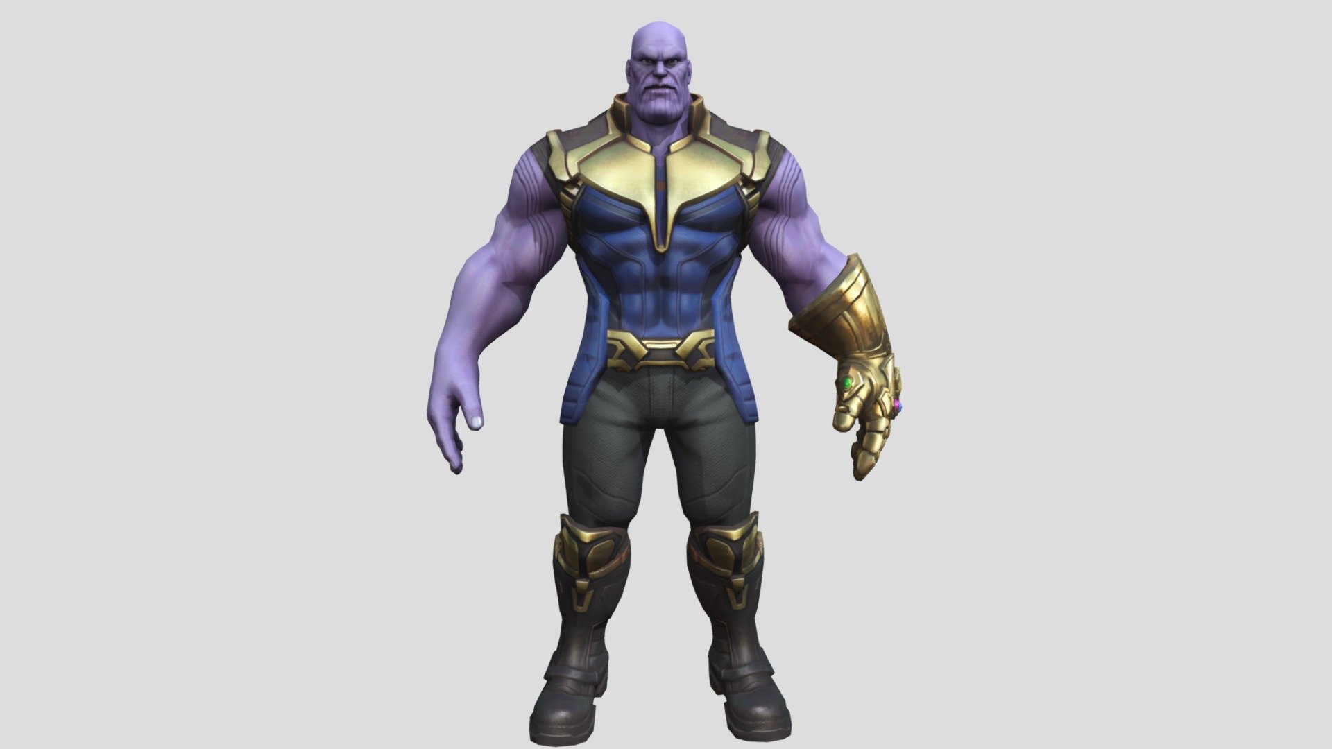 This is Thanos A Most Familiar Villan in Marvel That Everyone See it's Appereance.This is Perfectly Textured And Rigged You Can Download it And use on Your Animations 3d model