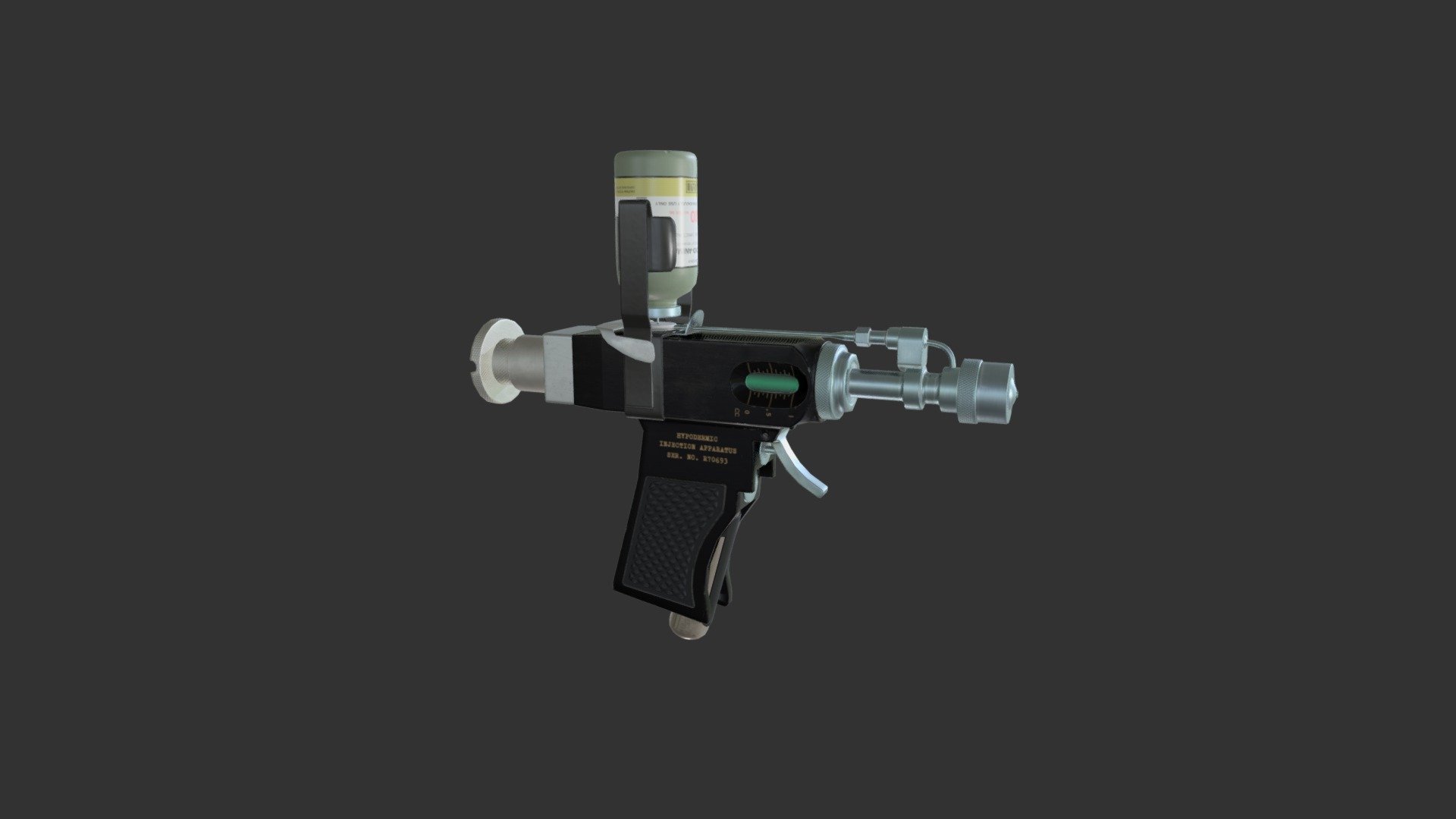 Injection gun for upcoming title Cold Comfort by Gamma Minus

http://coldcomfortgame.com/

Check out more details here https://www.artstation.com/artwork/0XLZvY - Injector Gun - 3D model by Ryan Kohr (@kohr_ryan) 3d model