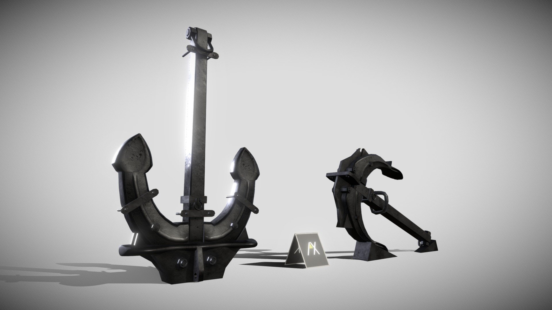 Anchor asset of titanic ship - Titanic Anchors Front Back - Buy Royalty Free 3D model by axstream 3d model