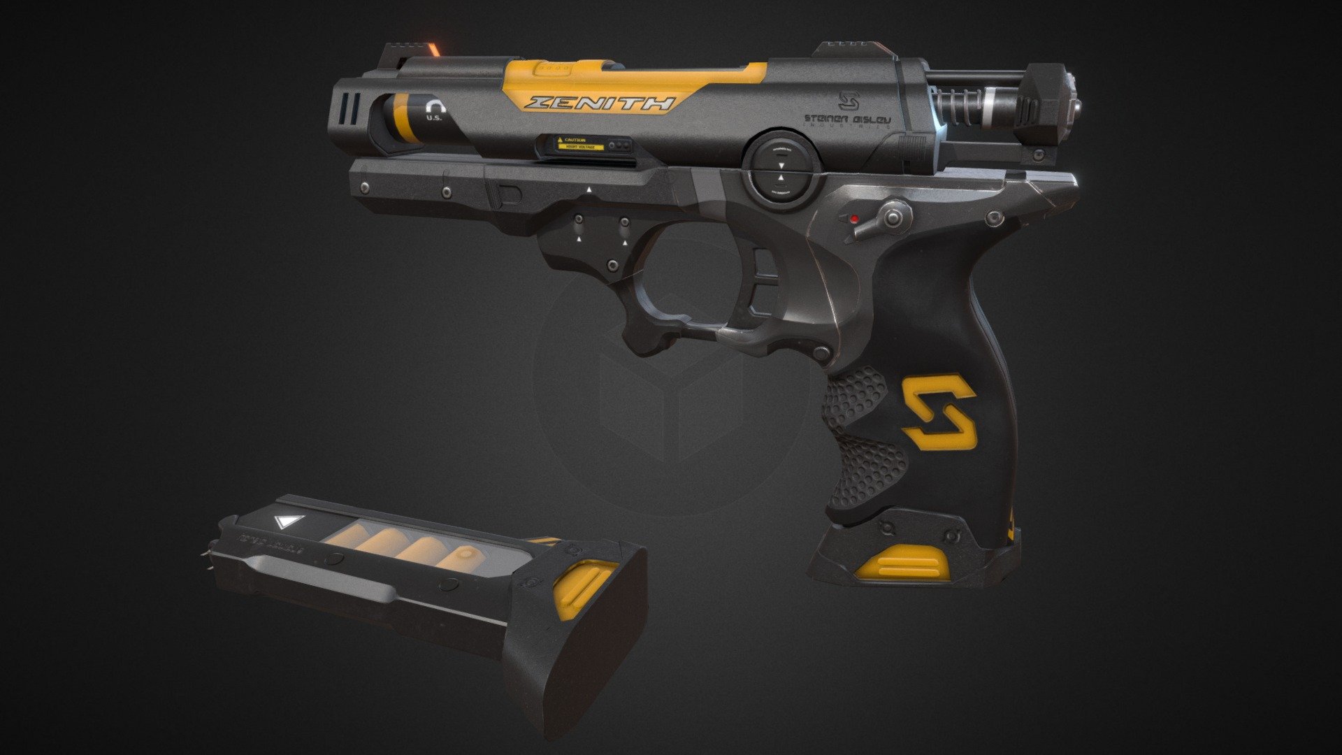 stun gun Deus ex: MD fanart - Zenith - 3D model by Arthur Karezo (@gs_) 3d model