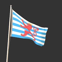 Flag flag, luxembourg, animation