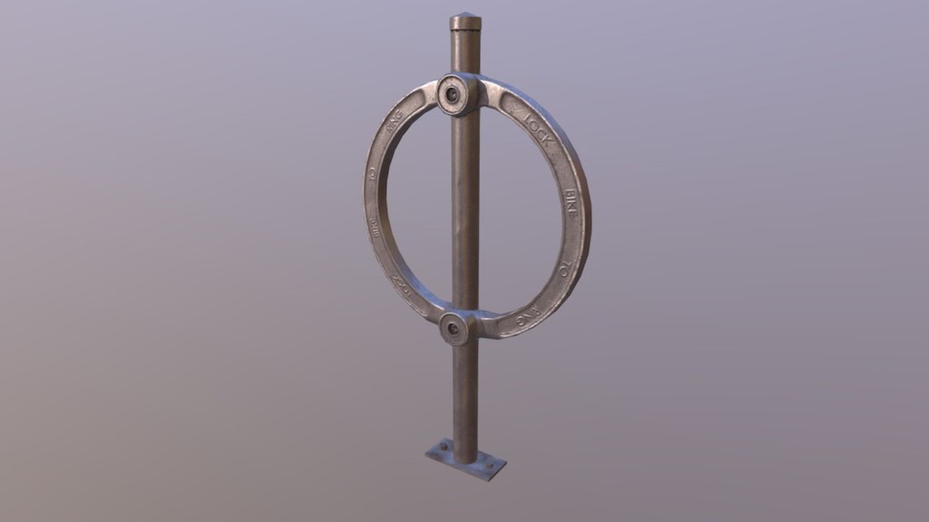 Bike Post with Ring commonly seen on sidewalks in the city. Low polycount ready to be used in game engines - Bike Post - 3D model by Rbanh 3d model
