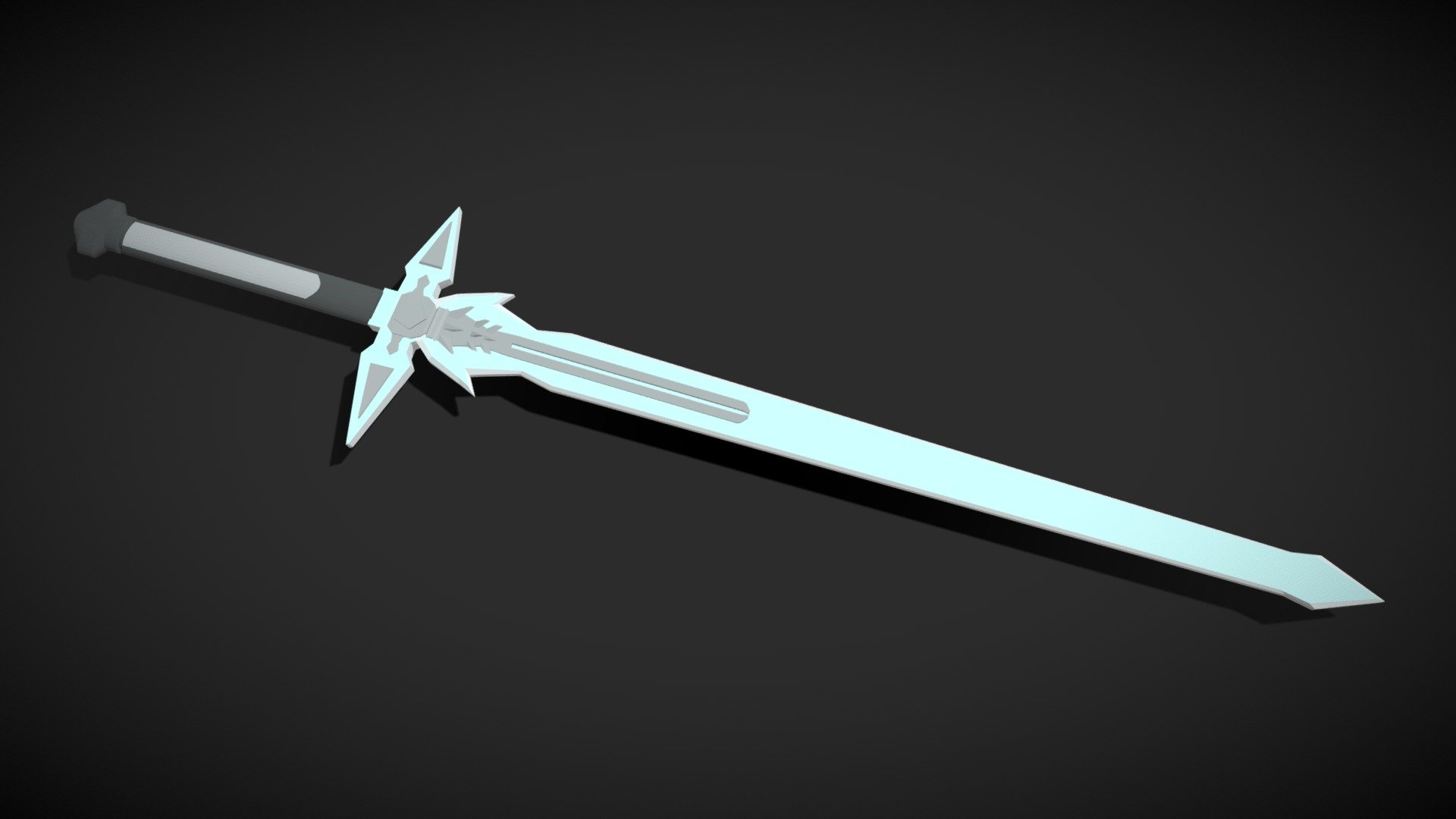This is one of the two swords Kirito used in Sword Art Online. If you missed the Anime you realy need to watch it 3d model
