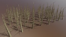 64 Dead Fir Trees Pack (low-Poly)
