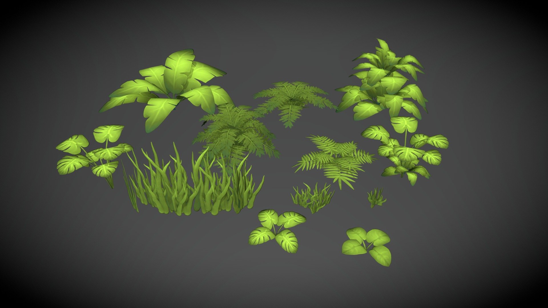 Some stylized plants i've made using maya Zbrush and Substance Designer, it's was my first aptemt to that kind of stuff, feel free to comment - Stylized Plants - 3D model by Eledanos 3d model