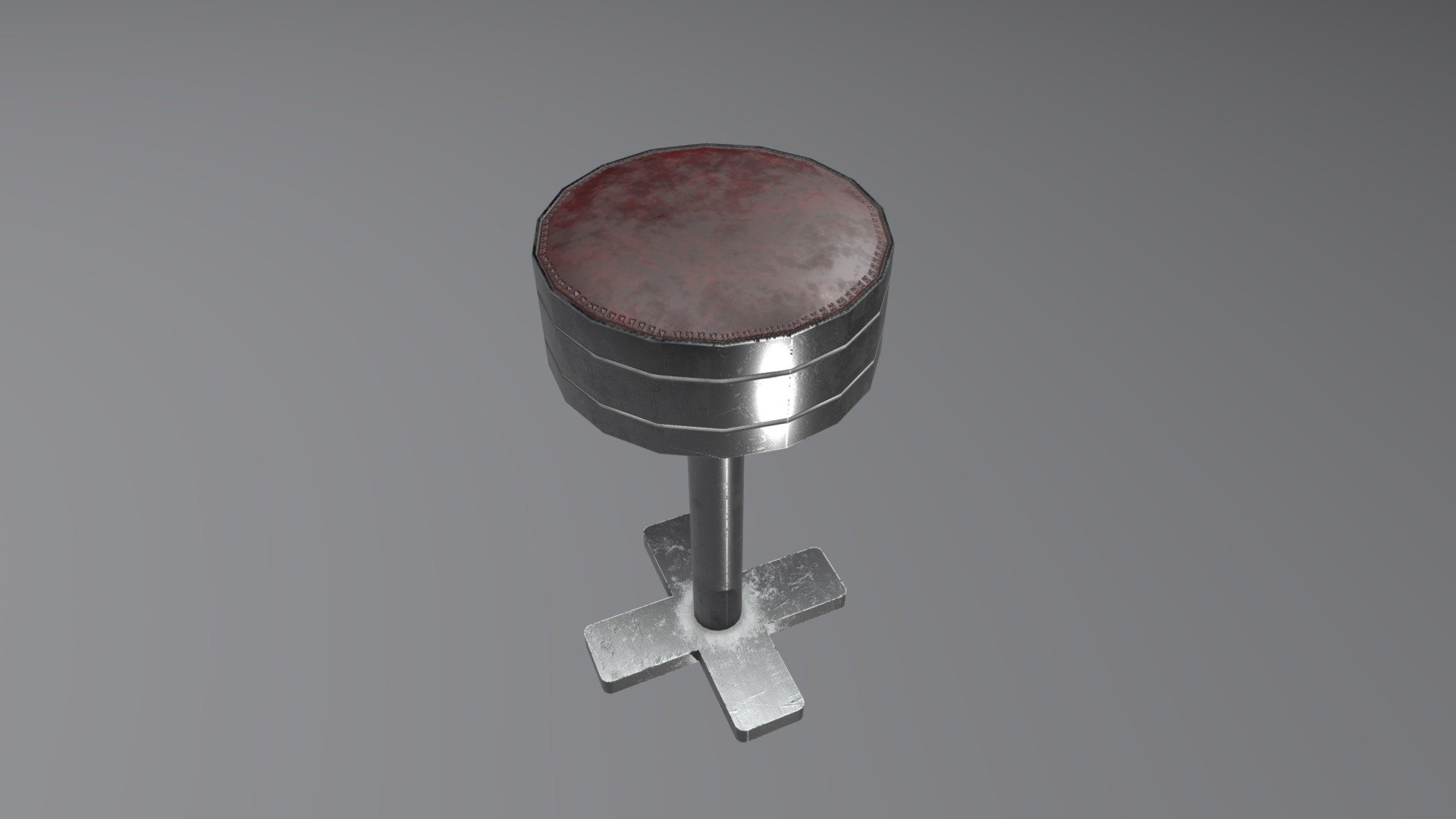 Just a quick throw together in MODO and then textured in substance painter - Diner/Bar Stool - Buy Royalty Free 3D model by philiptheaker 3d model