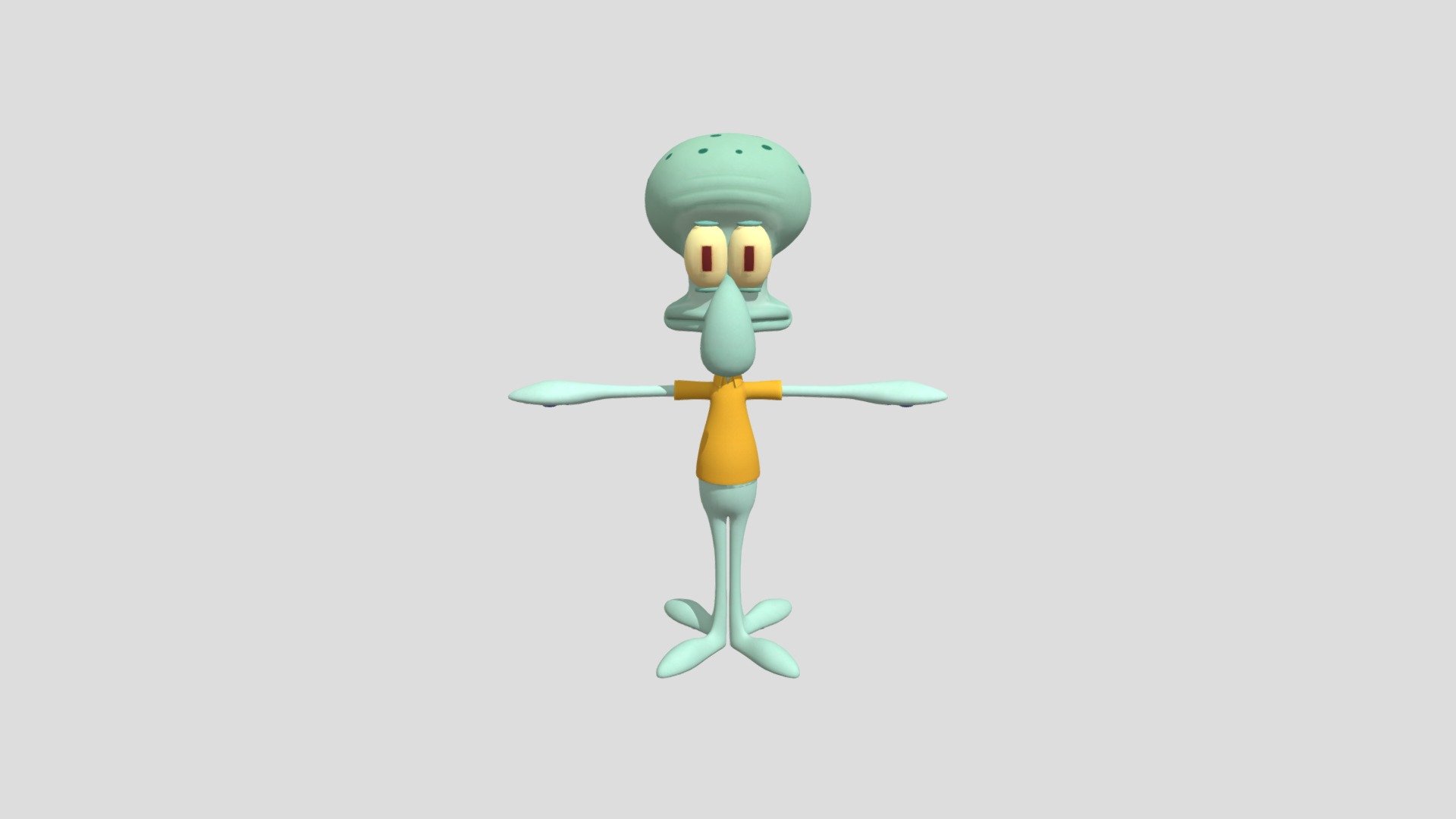 Squidward - Spongebob Bfbbr - Download Free 3D model by romyblox1234 3d model