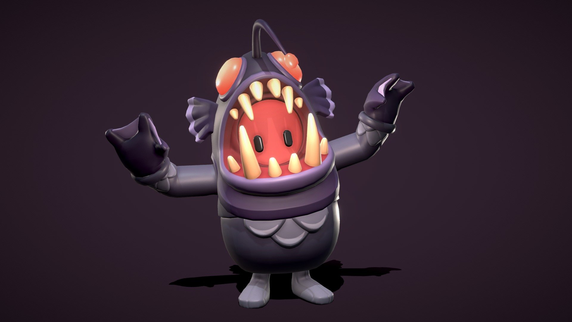 I had a lot of fun playing Fall Guys Ultimate Knockout lately so I decided to design and create my own original costume!
View the full project here: https://www.artstation.com/artwork/68dn0O - Fall Guys Anglerfish Costume - 3D model by Lars Korden (@Lark.Art) 3d model