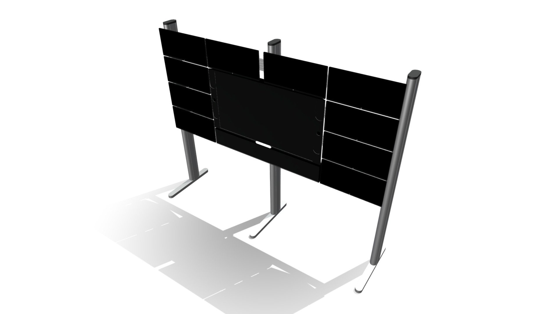 Monitor Stack

For Security &amp; Monitoring Environments, includes Monitors, Stereo Speakers, and LED Time Display 3d model