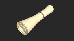 Rolled up paper scroll