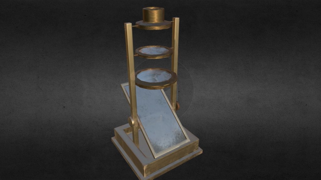 Recreating the Skyrim alchemy table! This is the first piece: a medieval microscope. Concept by Ray Lederer 3d model