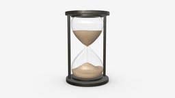 Hourglass egg timer 04 hour, time, clock, egg, sand, timer, hourglass, minute, counting, sandglass, glass, 3d, pbr, watch
