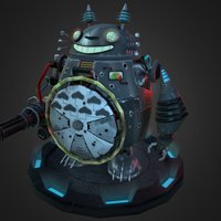 Totorobot specular, bump, diffuse, totoro, psychedelic, charactermodel, fallout-4, cintiq, totorobot, photoshop, 3dsmax, hand-painted, robot