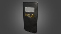 Anti Riot Shield Indonesian indonesian, axe-lowpoly, weapon, gameasset, shield, antiriot, anti-riot