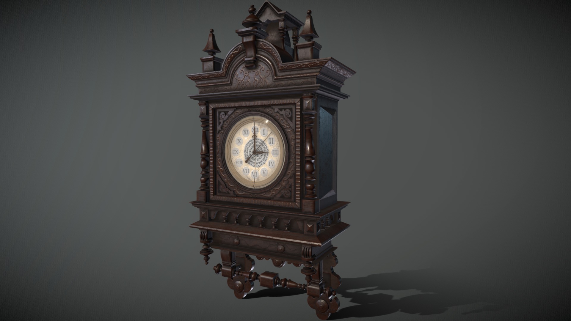 This is a 3d model of a victorian old cuckoo clock 3d model made entirely in blender and textured in substance painter, hope you liike it! - Victorian Old Cuckoo Clock 3D Model - 3D model by IPfuentes 3d model