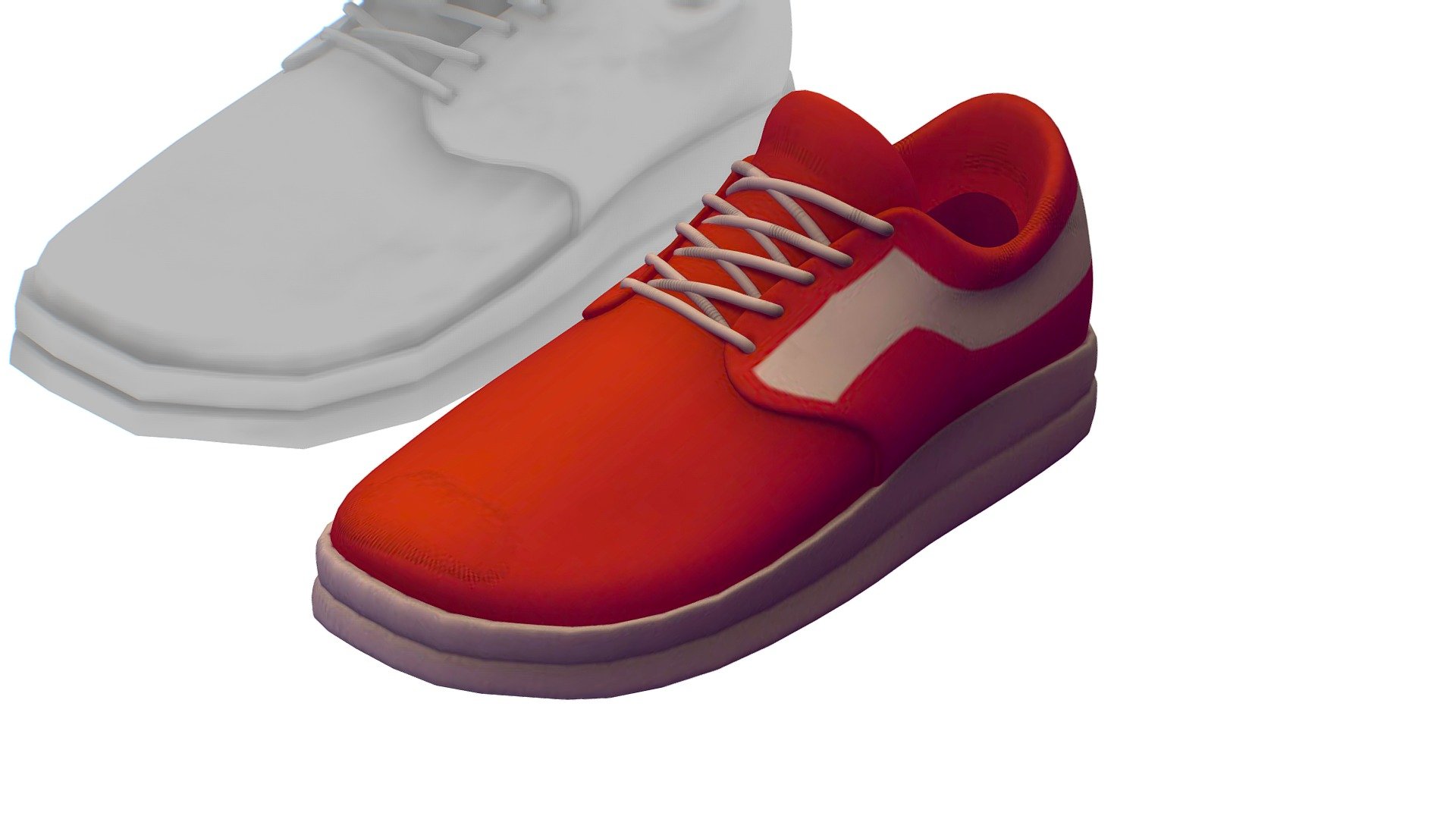 Cartoon High Poly Subdivision Red Sneakers

No HDRI map, No Light, No material settings - only Diffuse/Color Map Texture (5000x5000) 

More information about the 3D model: please use the Sketchfab Model Inspector - Key (i) - Cartoon High Poly Subdivision Red Sneakers - Buy Royalty Free 3D model by Oleg Shuldiakov (@olegshuldiakov) 3d model