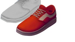 Cartoon High Poly Subdivision Red Sneakers