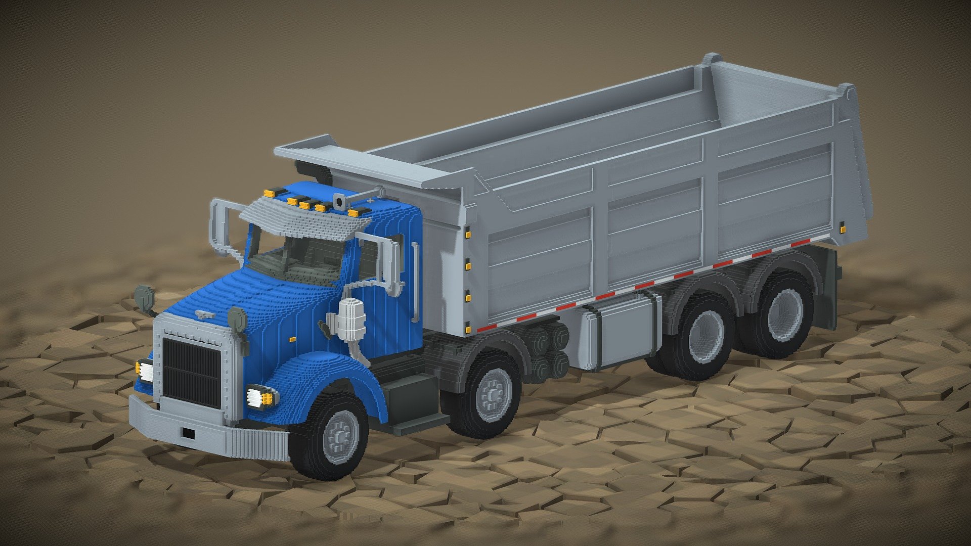 Voxel Dumper Truck high details 3D models with animation created by Shubbak3D, Modeling in MagicaVoxel Editor, animation with 3Ds Max.



This model composed of 7 parts:

Part 1 – Truck Cabin (Voxel Size = 255 x 141 x 130)

Part 2 – Back part of the truck (Voxel Size = 215 x 121 x 53)

Part 3 – Dumper Box Part 1 (Voxel Size = 155 x 115 x 101)

Part 4 – Dumper Box Part 2 (Voxel Size = 216 x 115 x 90)

Part 5 – Dumper Box Part 3 (Voxel Size = 25 x 109 x 79)

Part 6 - Front Wheels x4 (Voxel Size = 50 x 20 x 50)

Part 7 - Back Wheels x4 (Voxel Size = 50 x 29 x 50)



All Formats Size: 74.8 MB

Zip File Size: 9.44 MB

(Polys Count: 239496) (Verts Count: 356557)

Available Formats: .vox (MagicaVoxel) .max (3ds max 2021 default with animation) .qb .obj + mtl .fbx

Your feedback and rating are important for us 🙂 - Voxel Dumper Truck With Animation - Buy Royalty Free 3D model by SHUBBAK3D 3d model