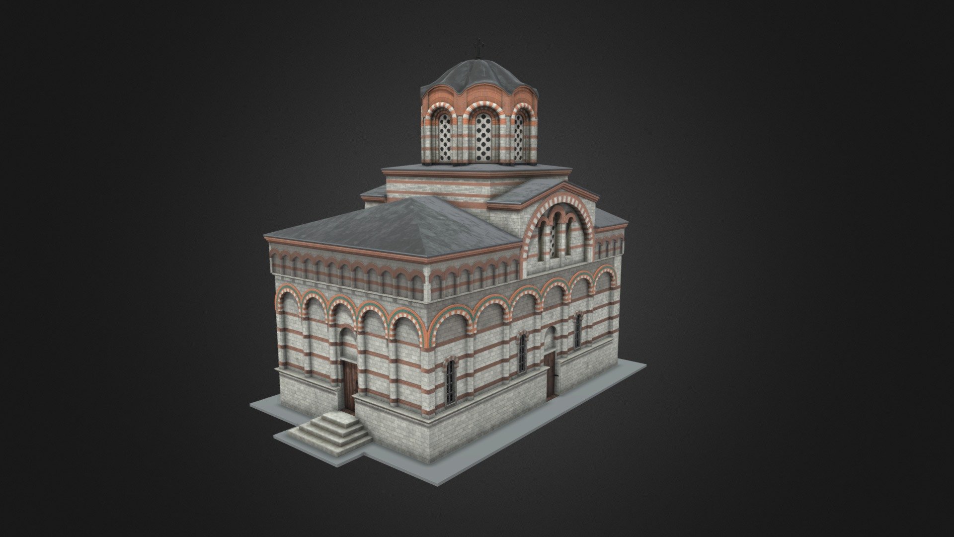 This is a model of a church used in the VR restoration of the Medieval Town-Fortress Cherven.

The model was initially created in 3Ds Max 2012, then fully textured and rendered using V-Ray

Check out more models from the Cherven VR restoration at https://skfb.ly/oS6TM - Medieval Town-Fortress Cherven Church 03 - 3D model by Tornado_Studios 3d model