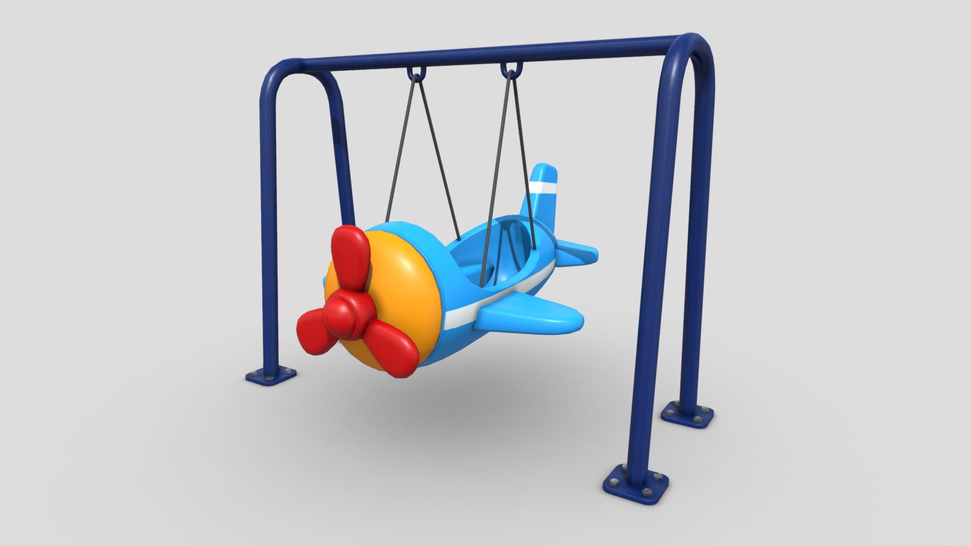 Airplane Swing 3D Model by ChakkitPP.


This model was developed in Blender 2.90.1
Unwrapped Non-overlapping and UV Mapping
Beveled Smooth Edges, No Subdivision modifier.

No Plugins used.



High Quality 3D Model.


High Resolution Textures.

Polygons 5034 / Vertices 5470

Textures Detail :


2K PBR textures : Base Color / Height / Metallic / Normal / Roughness / AO

File Includes : 


fbx, obj / mtl, stl, blend
 - Airplane Swing - Buy Royalty Free 3D model by ChakkitPP 3d model
