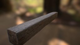 Old wood beam paul, beam, pradier, substance-designer, pbr-texturing, wood, material