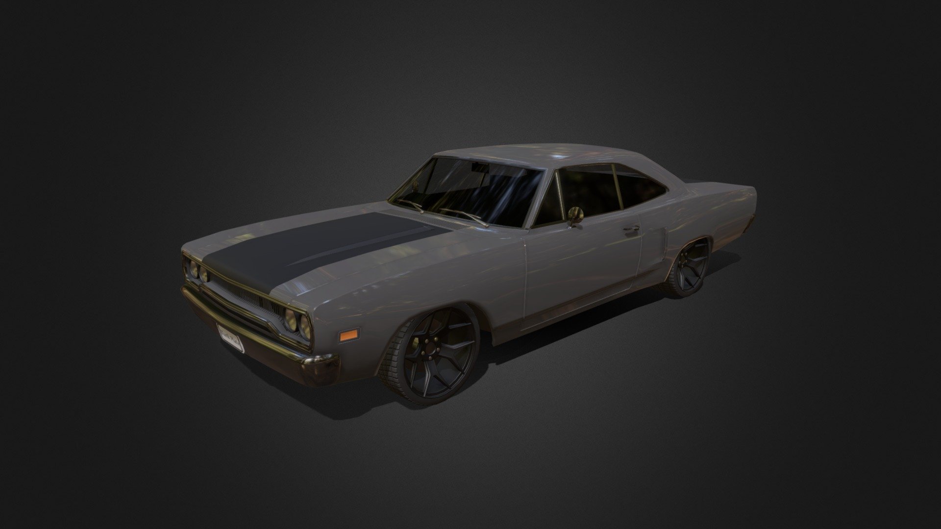 Game-ready vehicle model with Textures, 4 LOD states, and simplified collision meshes.

Vehicle model is based on 1970s car designs with modern wheels 3d model