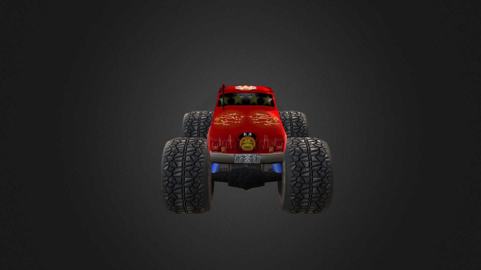 (With texture effects) RC Car made for the racing game Re-Volt. Uploaded by kikizana on May 08, 2014 on http://revoltzone.net/cars/9872/Red%20Dragon - Red Dragon - Download Free 3D model by sergio (@kikizana) 3d model