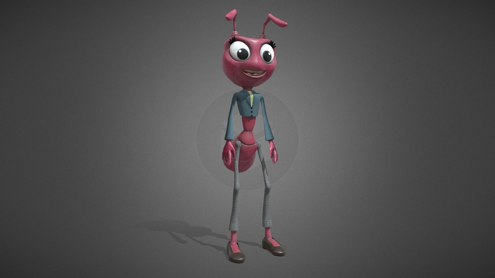 An Ant worker character, based off of multiple referenes found online.  All modeling was done in Blender, unwrapped in Maya, and textured in Substance Painter.  Animation by Mixamo 3d model