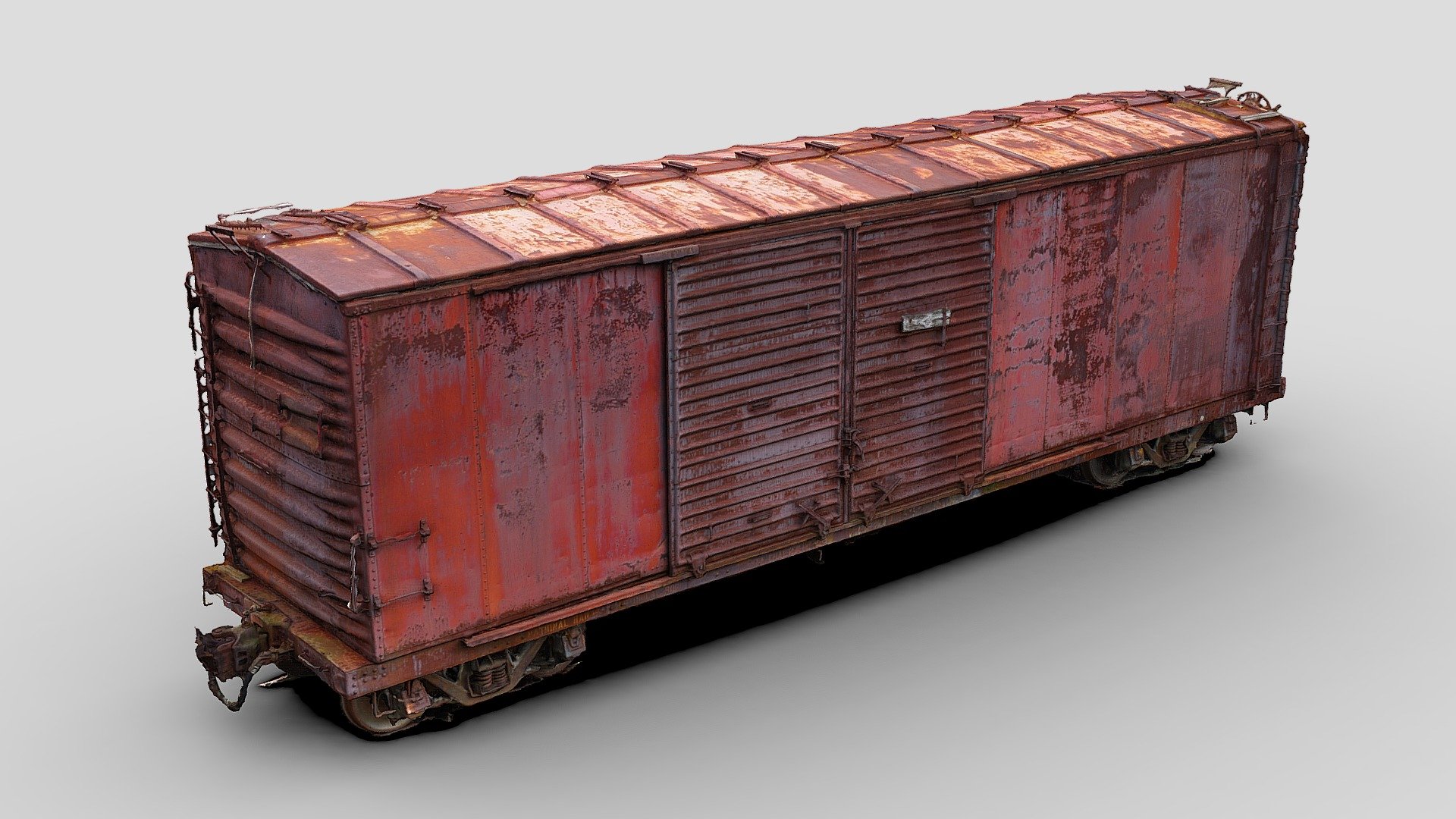 More 3D scanning tests with the drone, a DJI mini I acquired recently, it's proving quite useful in terms of scanning tall, or otherwise inaccessable objects - Abandoned Boxcar (Raw Scan) - Download Free 3D model by Renafox (@kryik1023) 3d model