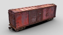 Abandoned Boxcar (Raw Scan) train, truck, abandoned, transport, georgia, derelict, boxcar, railcar, photogrammetry, vehicle, scan, industrial