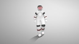 Stylized Man Astronaut games, unreal, spaceman, subdivision, astronaut, mixamo, motion, game-ready, houdini, houdinifx, man, sci-fi, male, space