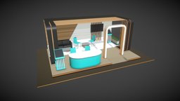 Exhibition Stand for Material Experimentation office, exhibit, stand, expo, store, display, business, furniture, exhibition, presentation, commercial, show, fair, advertising, conference, reception, shop, interior, exhibition-stand-3d-model